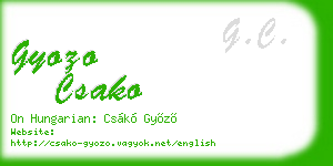 gyozo csako business card